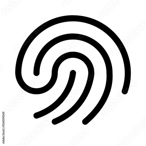 fingerprint icon with line style, perfect for user interface projects