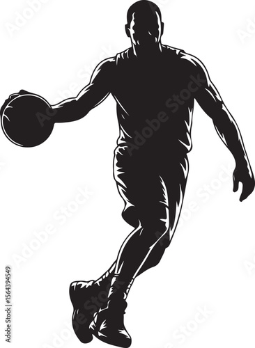 Slam Dunk Basketball Player Silhouette

Dribbling on the Court Vector Design

Basketball Shooter in Action Silhouette

Fast Break Play Silhouette Illustration

Street Basketball Game Scene Vector