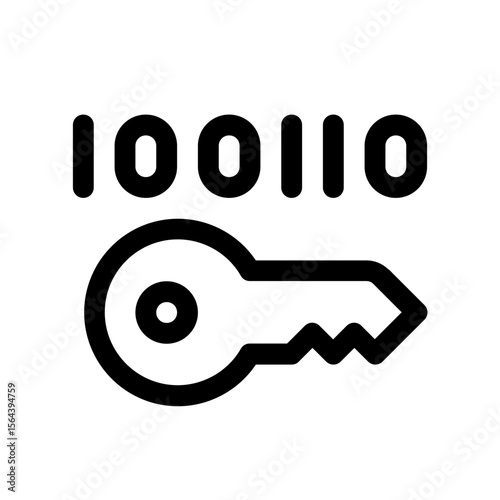 code lock icon with line style, perfect for user interface projects