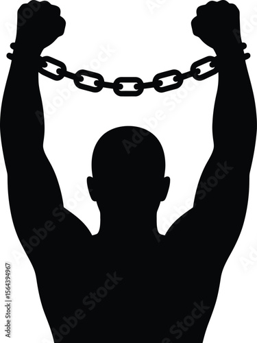 Man Breaking Chains Silhouette: Symbol of Freedom, Liberation, and Strength
