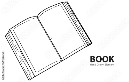 black outline of books, coloring pages, editable, simple design, white background, doodles