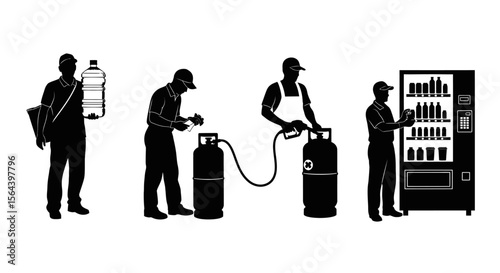 Water Delivery, Gas Refilling, and Vending Machine Service A Visual Representation