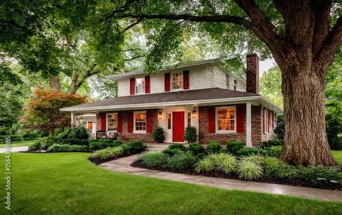Home under a large tree