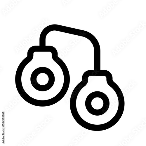 manacle icon with line style, perfect for user interface projects