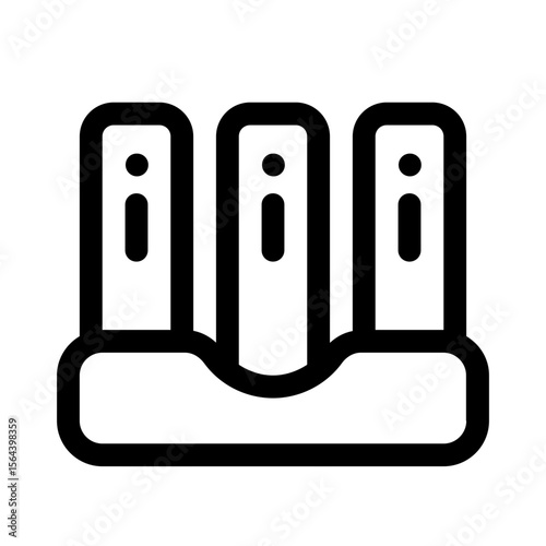 police files icon with line style, perfect for user interface projects
