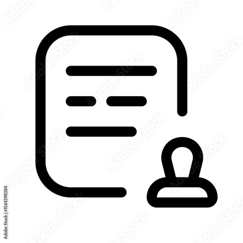 warrant icon with line style, perfect for user interface projects