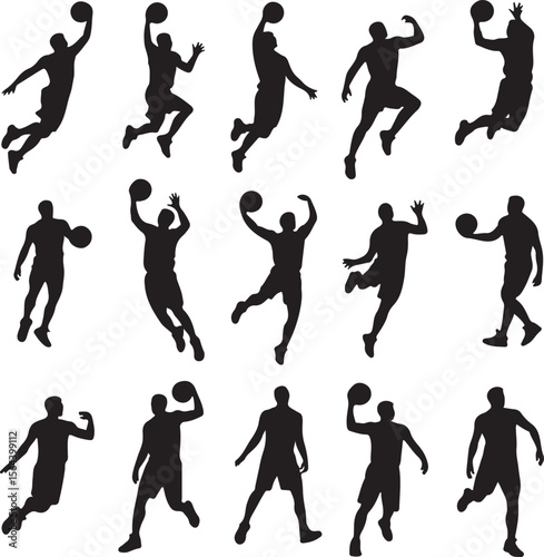 Slam Dunk Basketball Player Silhouette

Dribbling on the Court Vector Design

Basketball Shooter in Action Silhouette

Fast Break Play Silhouette Illustration

Street Basketball Game Scene Vector