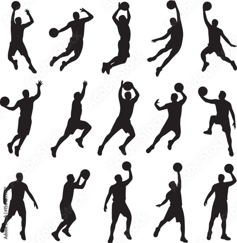 Slam Dunk Basketball Player Silhouette

Dribbling on the Court Vector Design

Basketball Shooter in Action Silhouette

Fast Break Play Silhouette Illustration

Street Basketball Game Scene Vector