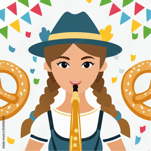 Saxophonist playing passionately in warm evening sunlight, surrounded by Germany Summer Festivals summer street atmosphere, colorful decorations and joyful ambiance creating a vibrant musical scene