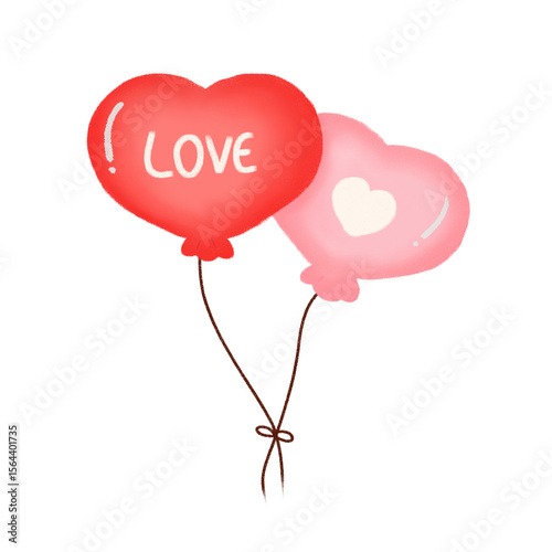 Love heart balloons.