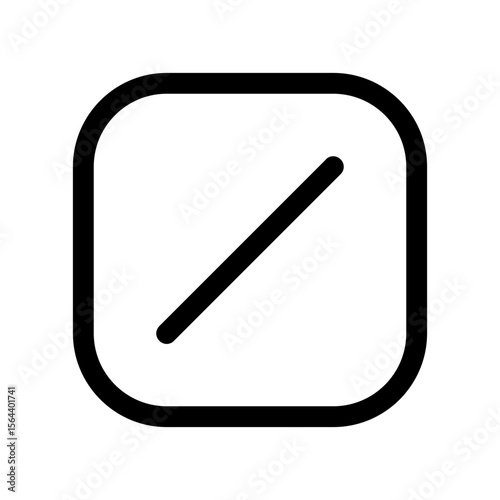slash icon with line style, perfect for user interface projects
