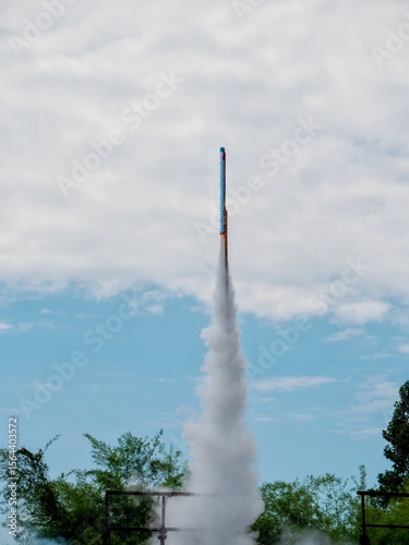 Bun Bang Fai Festival, Thailand community rocket festival, the festival features vibrant rocket processions, spectacular launches taking off to the sky, 