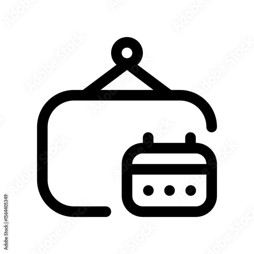 presentation date icon with line style, perfect for user interface projects