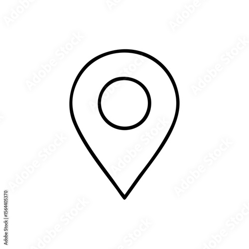 Free Download location marker outline icon vector illustration - GFXLoad