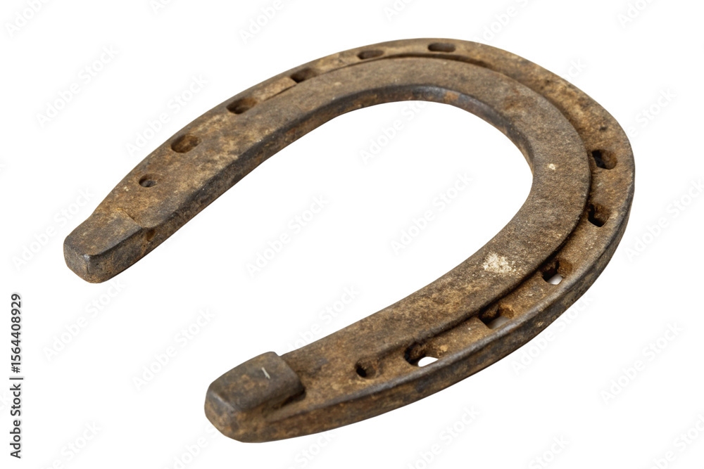 Horseshoe on a White Background isolated on Transparent Background Horseshoe on a White Background isolated on Transparent Background