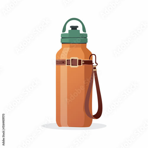 Stylish Water Bottle: A sleek and modern water bottle design, featuring a functional belt and secure handle, embodying both form and function for hydration.