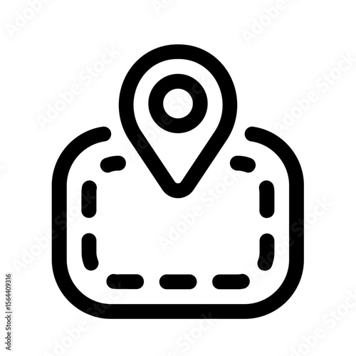 line maps icon with line style, perfect for user interface projects