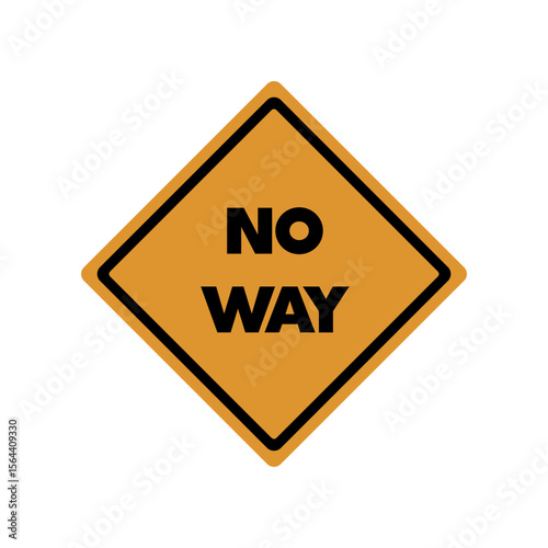 No way icon vector symbol template