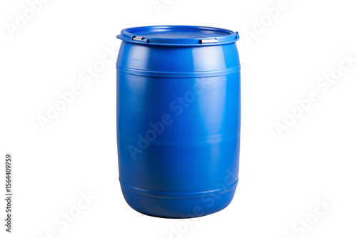 Plastic Blue Barrel isolated on Transparent Background