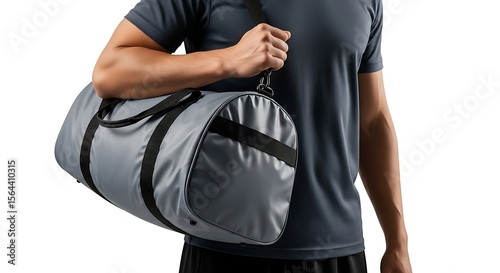 Gray Gym Bag Mockup Realistic Design for Branding Presentation