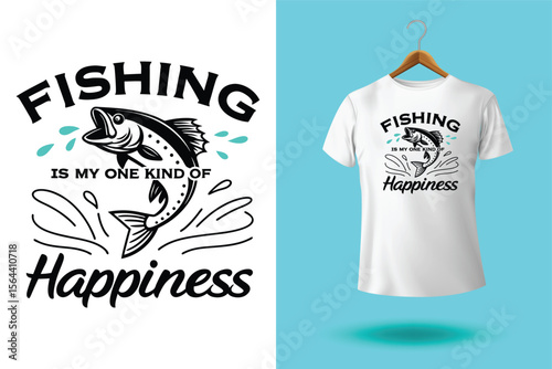 T-shirt design of a freshwater fish vector t shirt design of bass fishing