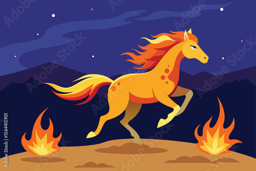 horse in the desert