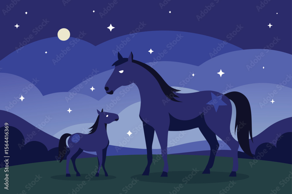 Fototapeta premium horse in the mountains