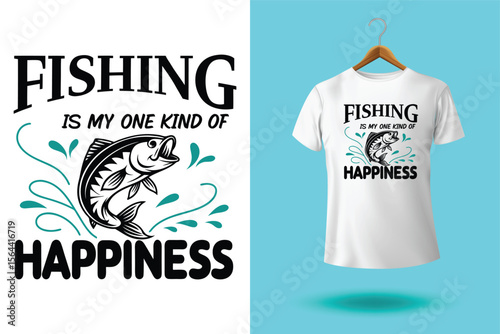 T-shirt design of a freshwater fish vector t shirt design of bass fishing
