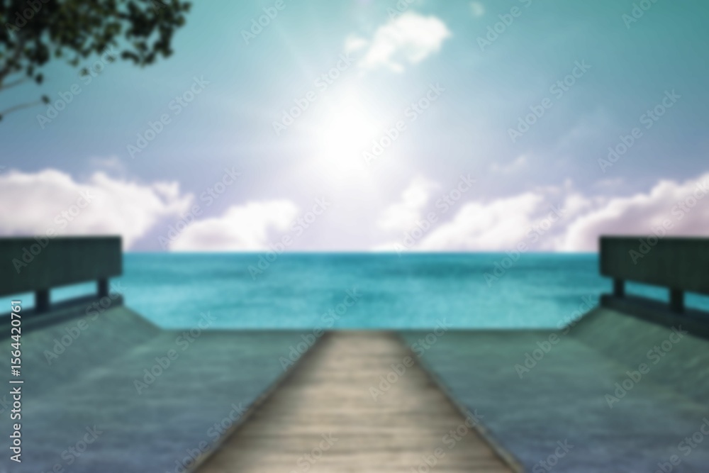 Naklejka premium Digitally generated image of boat dock