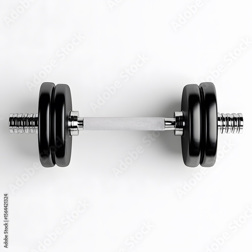 Weightlifting Dumbbell Isolated on White Background for Fitness Use