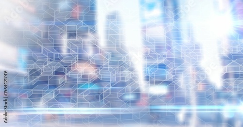Digital composite image of cityscape