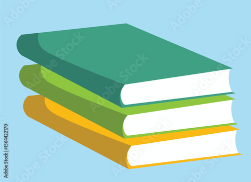 Hard cover book mock up isolated on soft gray background.