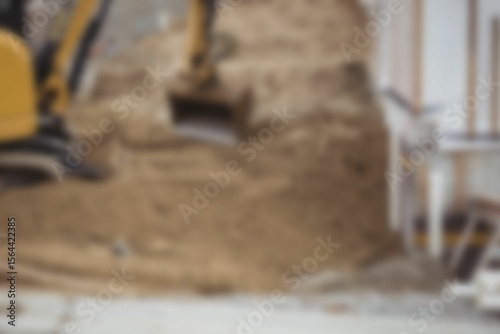 Bulldozer removing mud at construction site