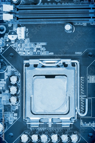Computer chip in circuit board