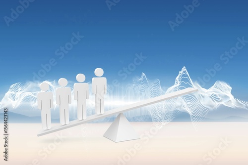 White human resource scales in desert