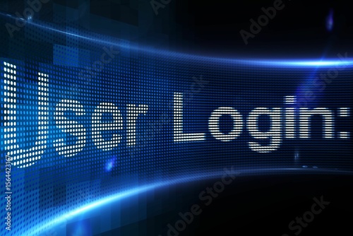 User login on digital screen