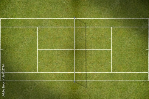 View of tennis field of grass