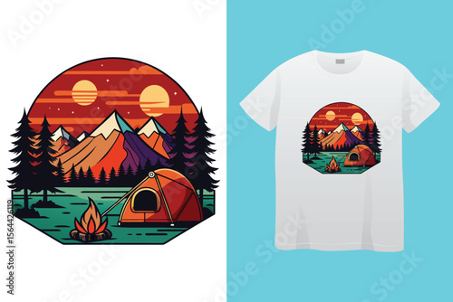 Retro summer t shirt design