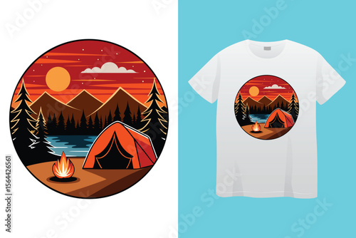 Retro summer t shirt design