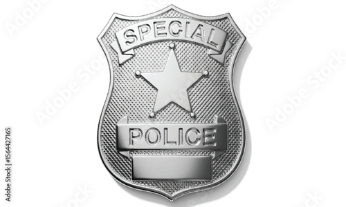 Special Police badge on white background