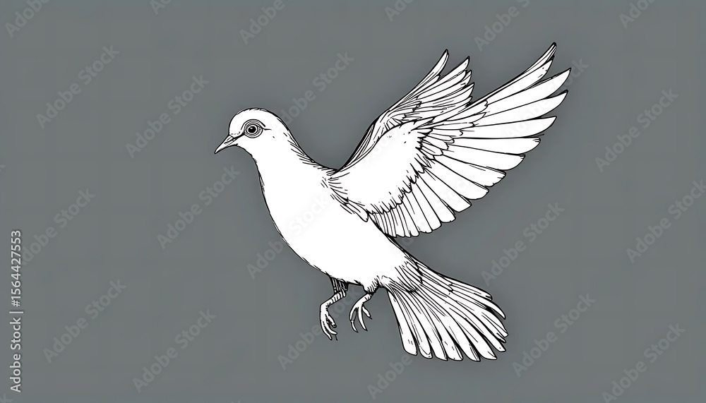Fototapeta premium dove of peace in the sky