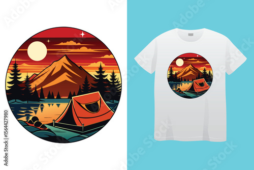 Retro summer t shirt design