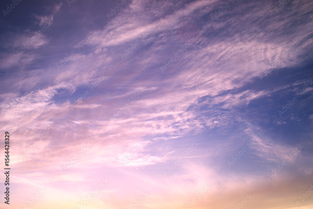 Naklejka premium 銀色に輝く美しい雲