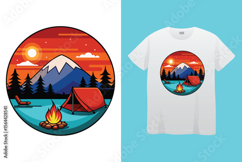 Retro summer t shirt design