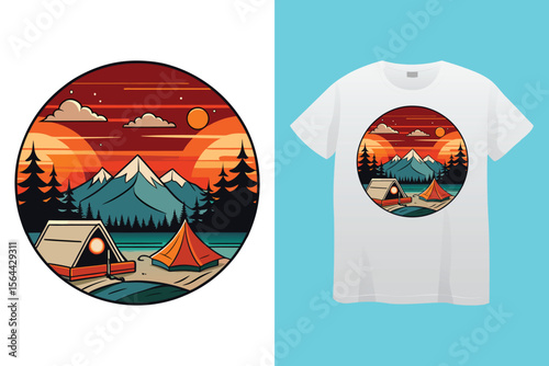 Retro summer t shirt design