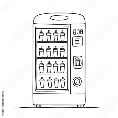 A vending machine fully stocked with the same kind of drinks