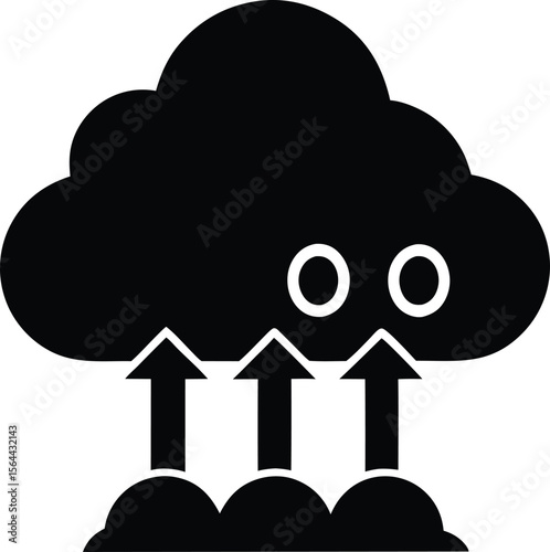 carbon dioxide reduction vector icon.eps