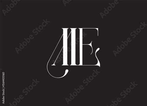 Elegant Lettermark Design: A minimalist lettermark, showcasing the refined intertwining of initial letters, a visual testament to the grace of a brand identity.