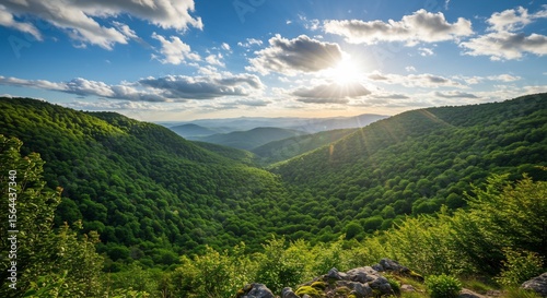 sunset in the mountains