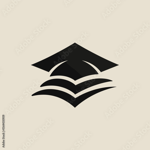 Abstract mortarboard symbol.

